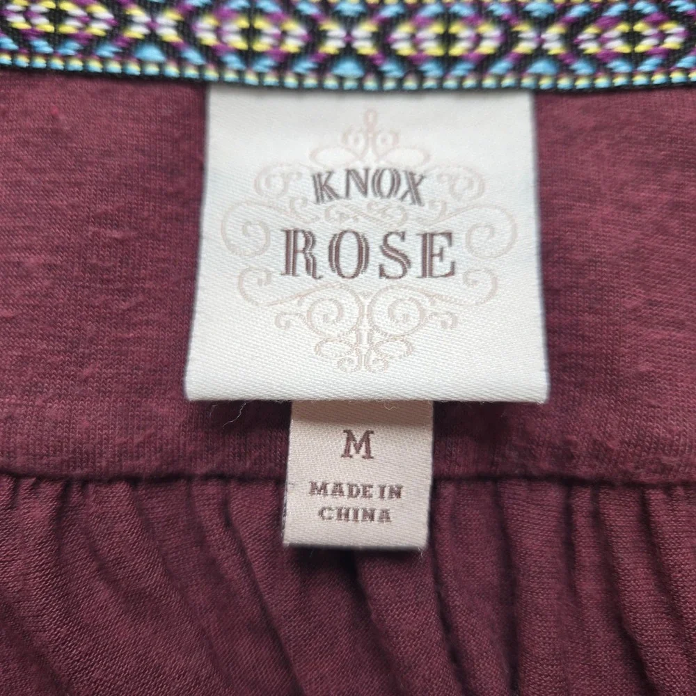 Womens M Embroidered Cottagecore Boho Prairie‎ Raw Hem  Hippie Festival Shirt - Picture 2 of 11